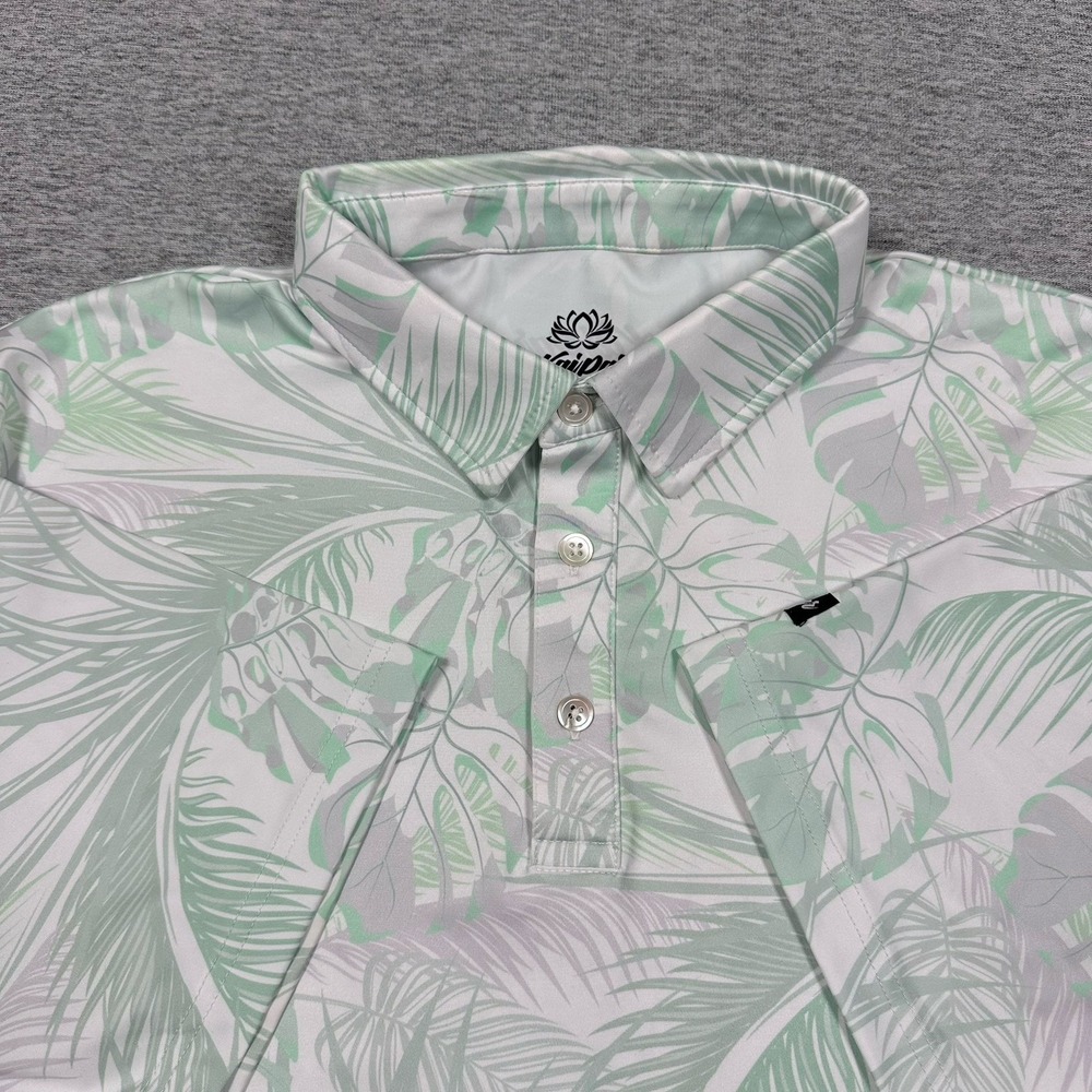 KaiPar Golf Polo Shirt Mens 3XL Palm Leaf Print Performance Stretch Tropical